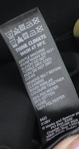 Marks and Spencer Women's Black Trench Coat - Size S