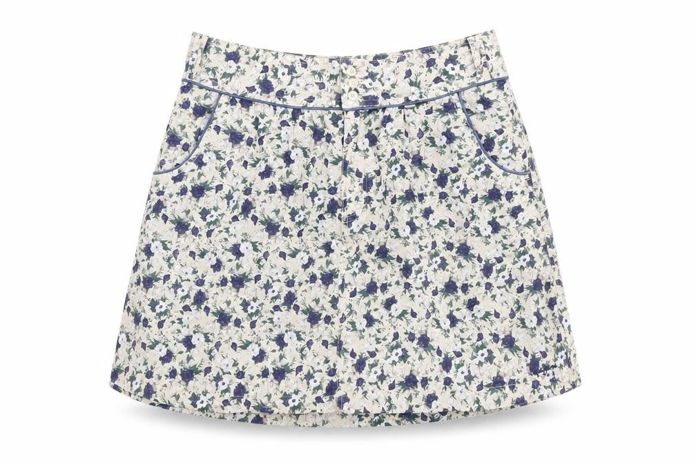 Front view of Pepe Jeans Women's Floral A-Line Skirt, M, Multicoloured