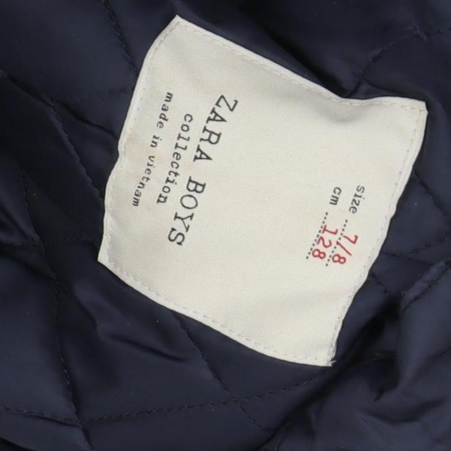 Zara Boys Black Pea Coat 7-8 Years Double-Breasted Winter