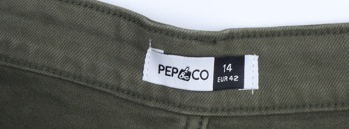 PEP&CO Green Chino Shorts Women Size 14 Casual