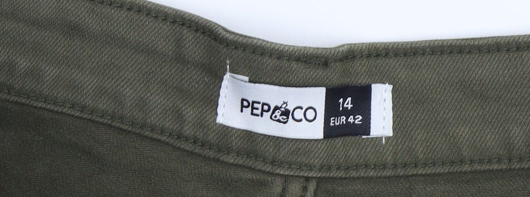 PEP&CO Green Chino Shorts Women Size 14 Casual