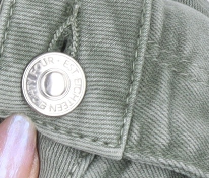 Women's Green Cropped Slim Jeans, Size 14 Short