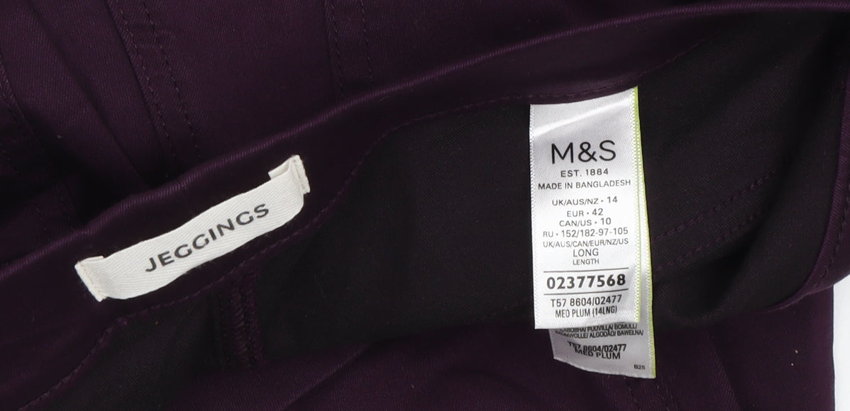 Marks and Spencer Women's Purple Jeggings Size 14