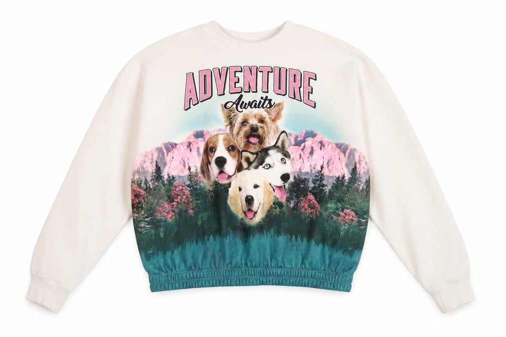 H&M Girls Beige Adventure Graphic Sweatshirt 10-12 Years
