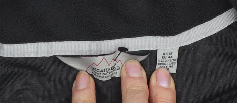 Regatta Women's Black Fleece Zip Jacket, Size 18