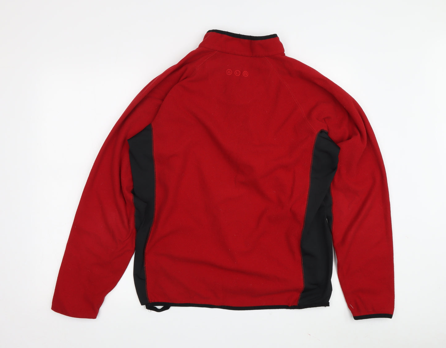 Men's Red ALS Pullover Sweatshirt, Large, Zip, Fleece