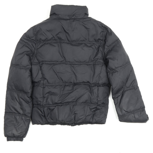 Jack Wills Boys Black Puffer Jacket Size 8 Winter Warm Coat
