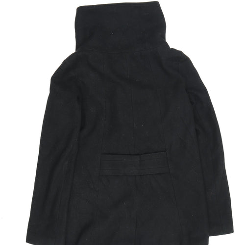 Bershka Women's Black Wool Blend Coat S