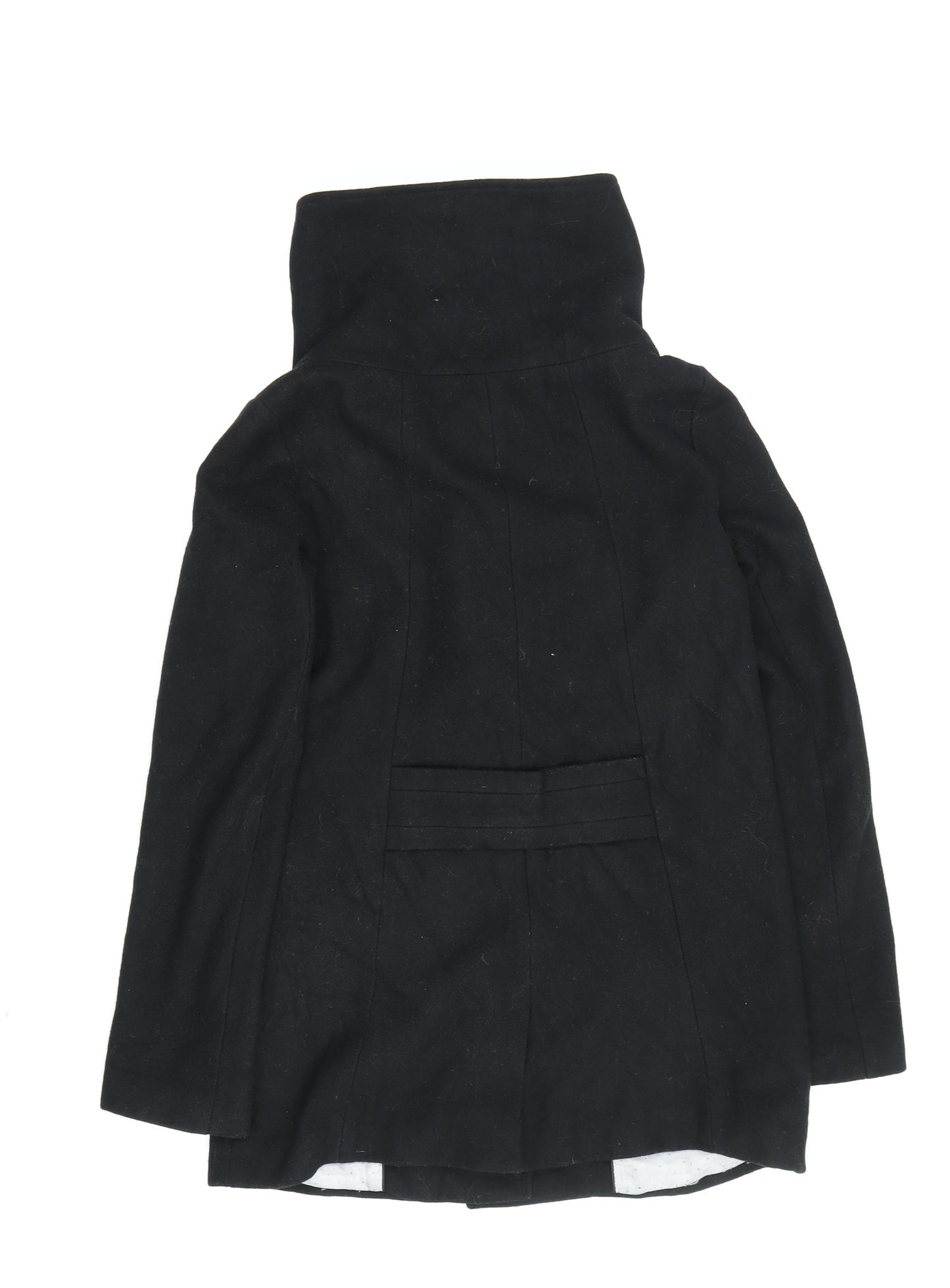 Bershka Women's Black Wool Blend Coat S