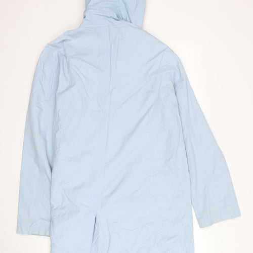 Rohan Women's Blue Long Rain Coat L Hooded Waterproof