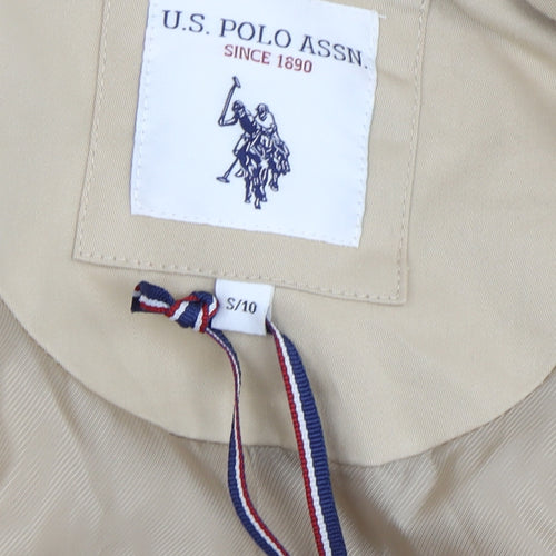 US Polo Assn. Women's Beige Trench Coat Size 10