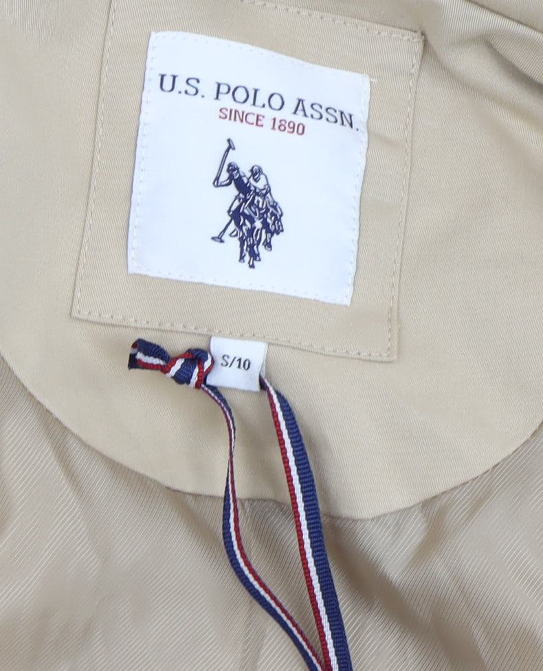 US Polo Assn. Women's Beige Trench Coat Size 10