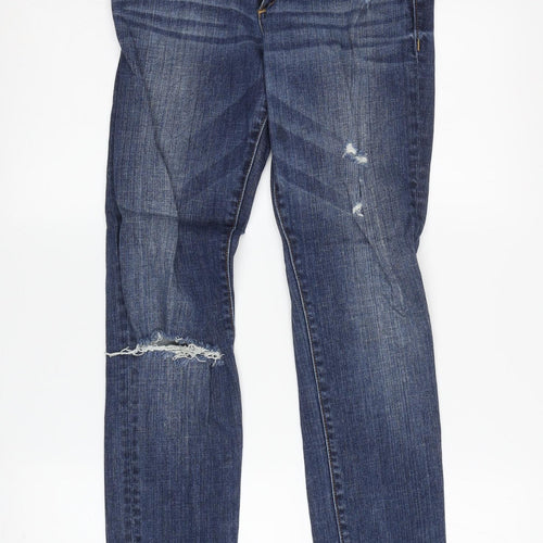 Abercrombie & Fitch Women's Blue Skinny Distressed Jeans