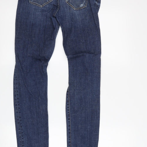 Abercrombie & Fitch Women's Blue Skinny Distressed Jeans