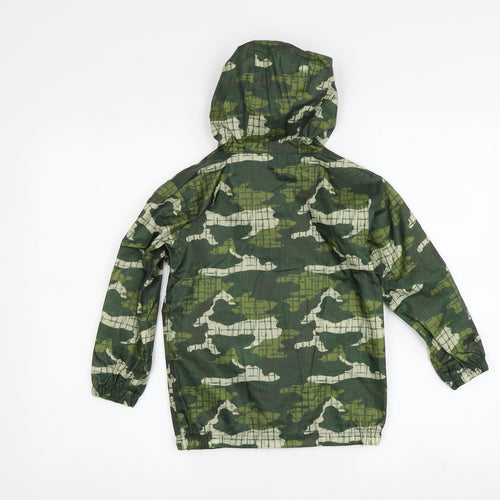 Peter Storm Boys Green Camouflage Rain Coat Size 3-4 Years