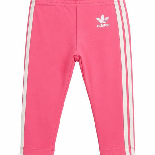 Adidas Girls Pink Jogger Trousers - 9 Months, Side Stripe