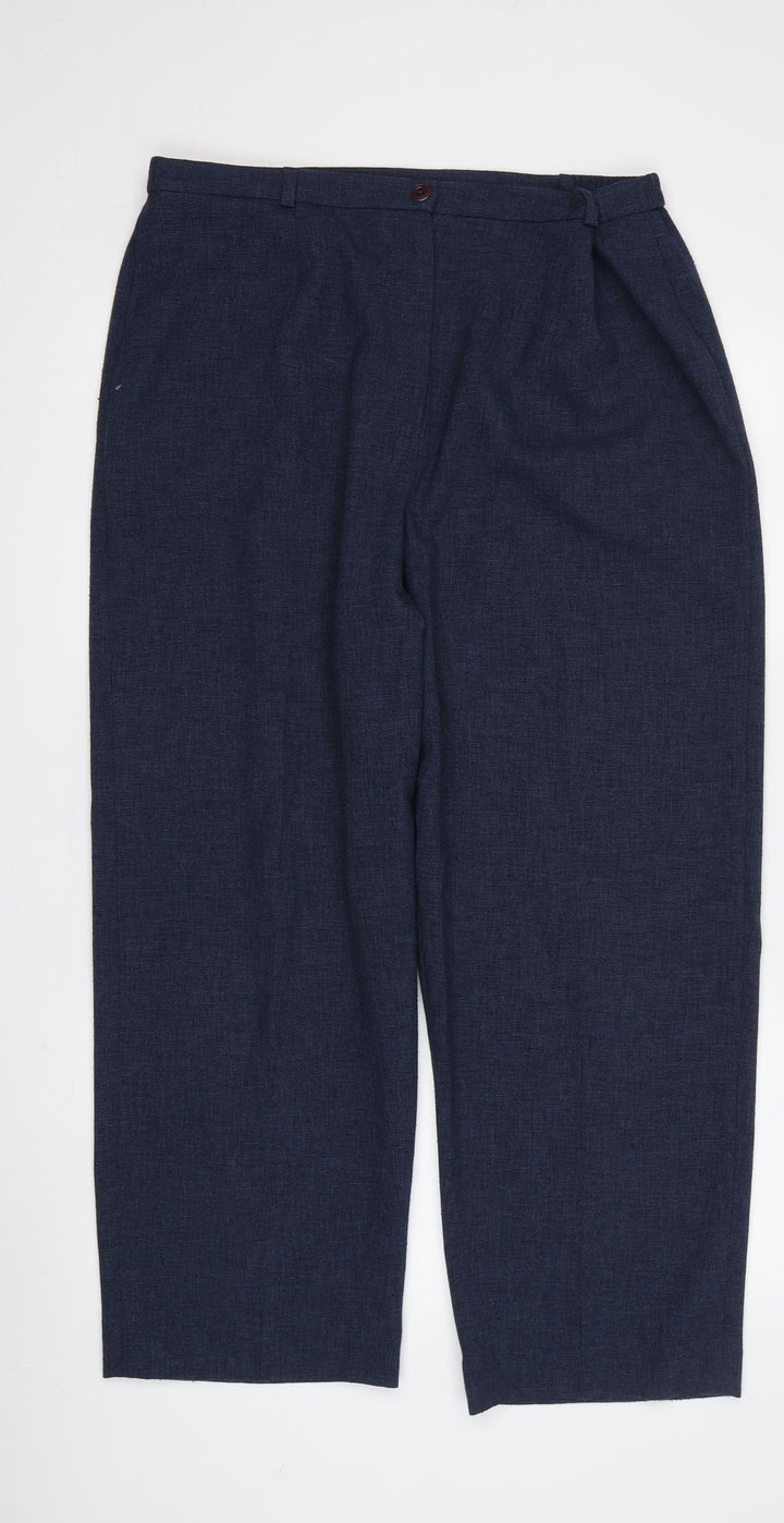 Eastex Women's Blue Straight Trousers Size 10