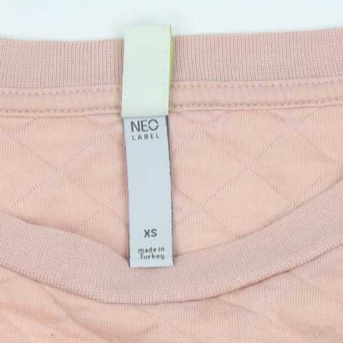 Neo Label Women's XS Pink Quilted Sweatshirt