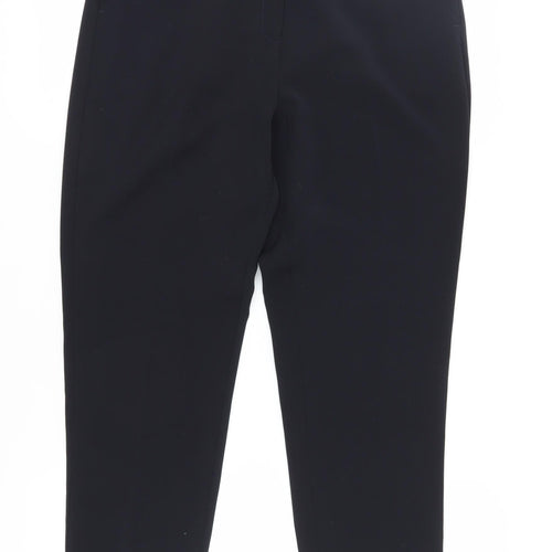 Jasper Conran Women's Black Trousers, Size 12, Flat Front, Zip Closure