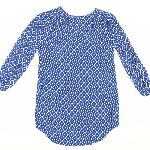 Joules Women's Blue Geometric Cover Up in Size 8