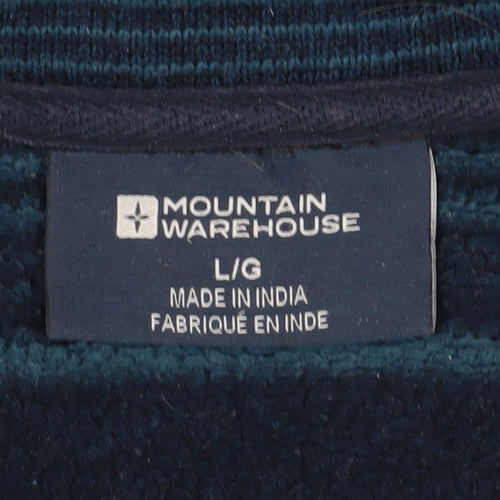 Mountain Warehouse Men's Blue Striped Pullover Sweatshirt L