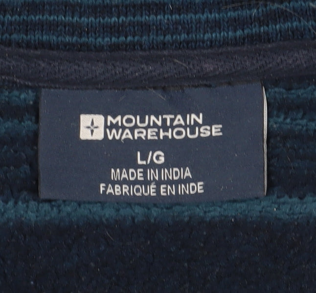 Mountain Warehouse Men's Blue Striped Pullover Sweatshirt L
