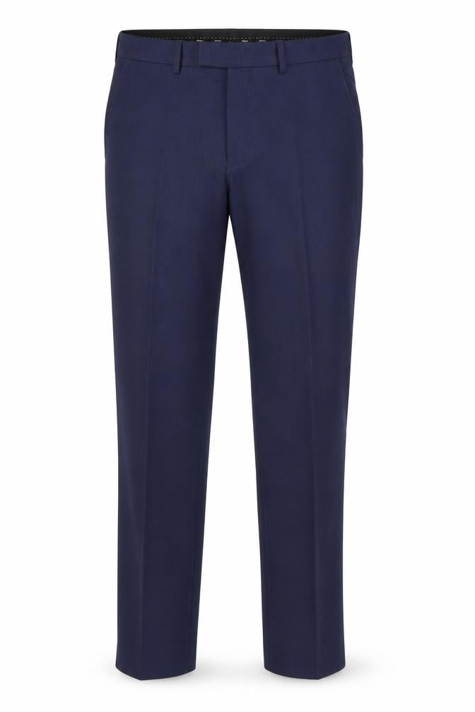 Front view of DKNY Slim Fit Blue Dress Pants for Men, size 32
