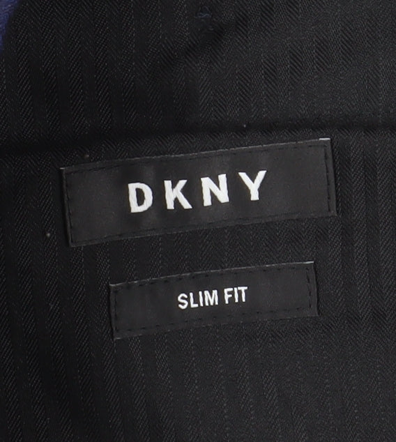 DKNY Slim Fit Blue Dress Pants for Men, Size 32