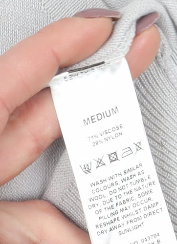 Jacques Vert Women's Grey Cardigan M 3/4 Sleeve