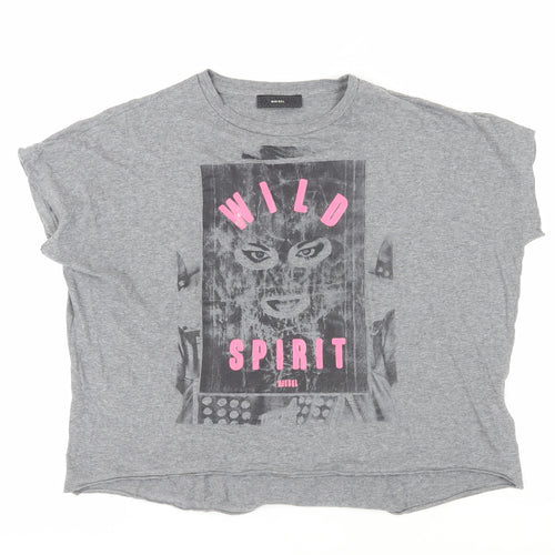 Diesel Women's Grey XS Basic T-Shirt