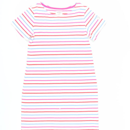 Joules Women's Multicoloured Striped T-Shirt Dress, Size 12
