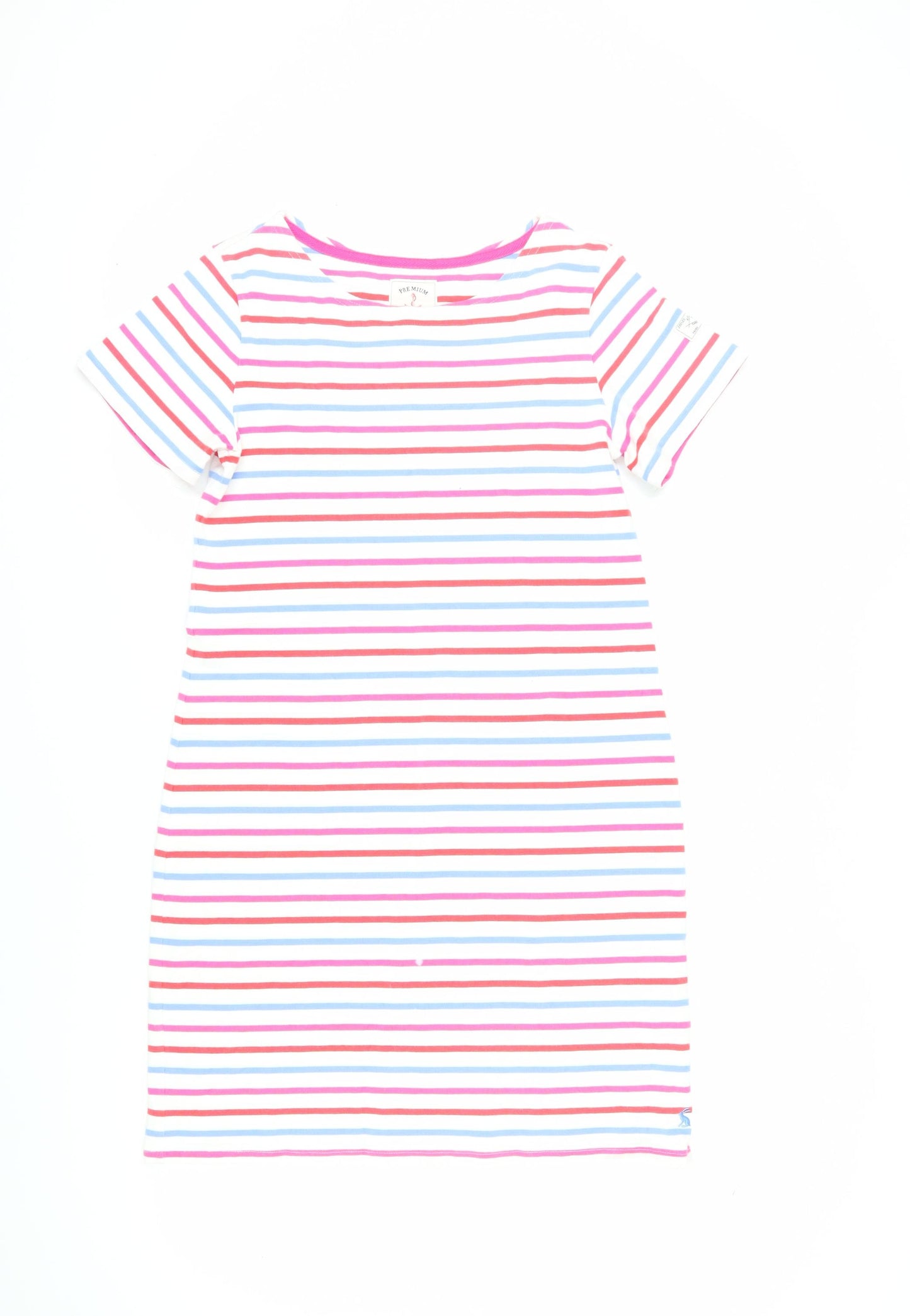 Joules Women's Multicoloured Striped T-Shirt Dress, Size 12