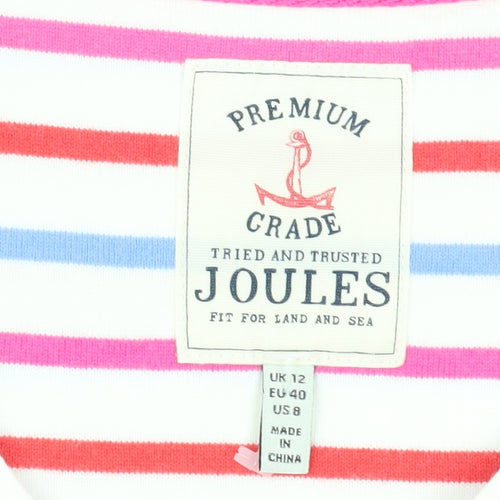 Joules Women's Multicoloured Striped T-Shirt Dress, Size 12