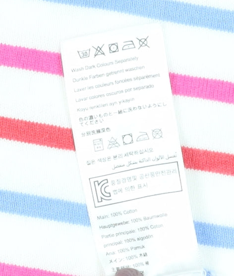 Joules Women's Multicoloured Striped T-Shirt Dress, Size 12