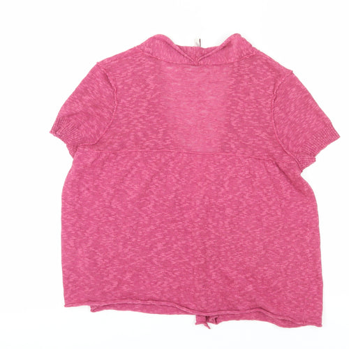 White Stuff Women's Pink Cardigan Size 12 Linen Blend