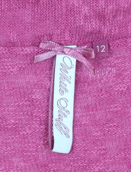 White Stuff Women's Pink Cardigan Size 12 Linen Blend