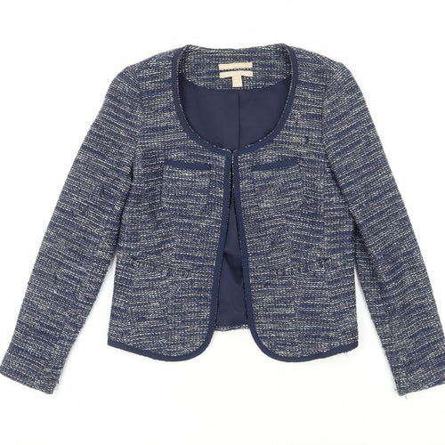 Banana Republic Women's Blue Bouclé Blazer, Size 4