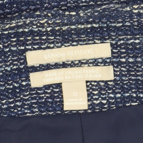 Banana Republic Women's Blue Bouclé Blazer, Size 4