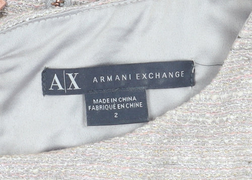 Armani Exchange Women's Beige Sheath Dress, Size 2, Elegant Workwear