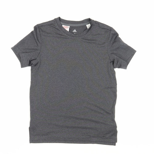 Adidas Teens Grey T-Shirt, S, Regular Fit, Activewear