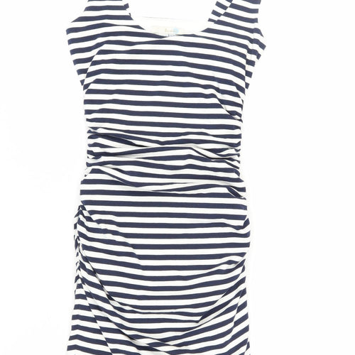 Boden Women's White Striped Bodycon Dress Size 6