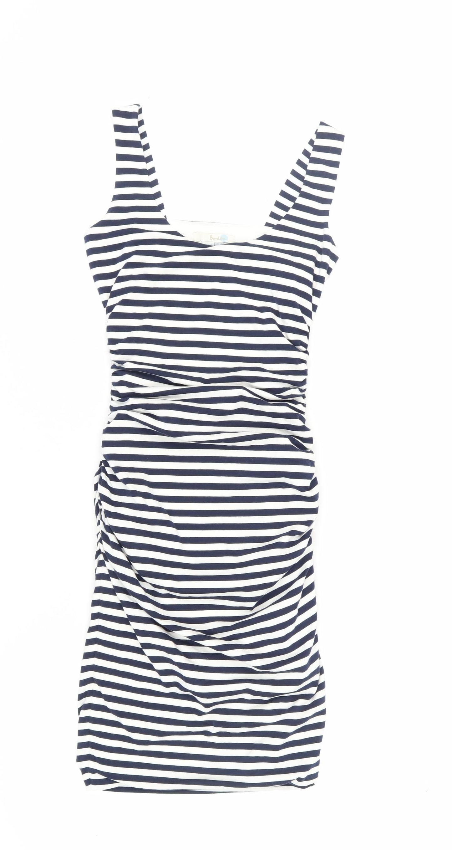 Boden Women's White Striped Bodycon Dress Size 6