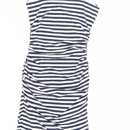 Boden Women's White Striped Bodycon Dress Size 6