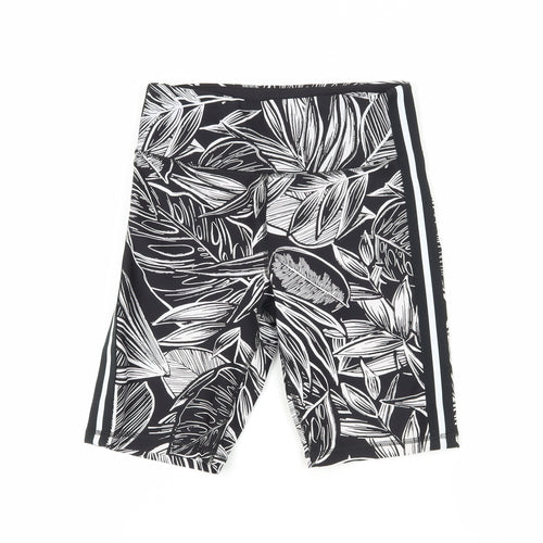 DKNY Women's Black Floral Athletic Shorts S