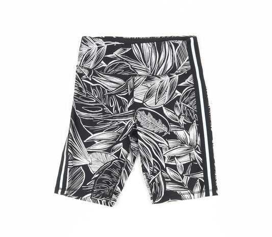DKNY Women's Black Floral Athletic Shorts S