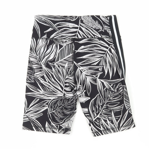 DKNY Women's Black Floral Athletic Shorts S