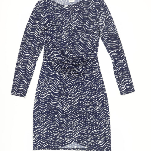 Jacqueline de Yong Women's Blue Geometric Bodycon Dress M
