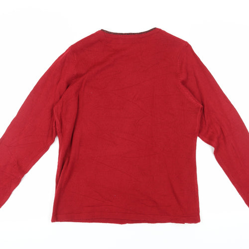 Honor Millburn Women's Red Open Cardigan M