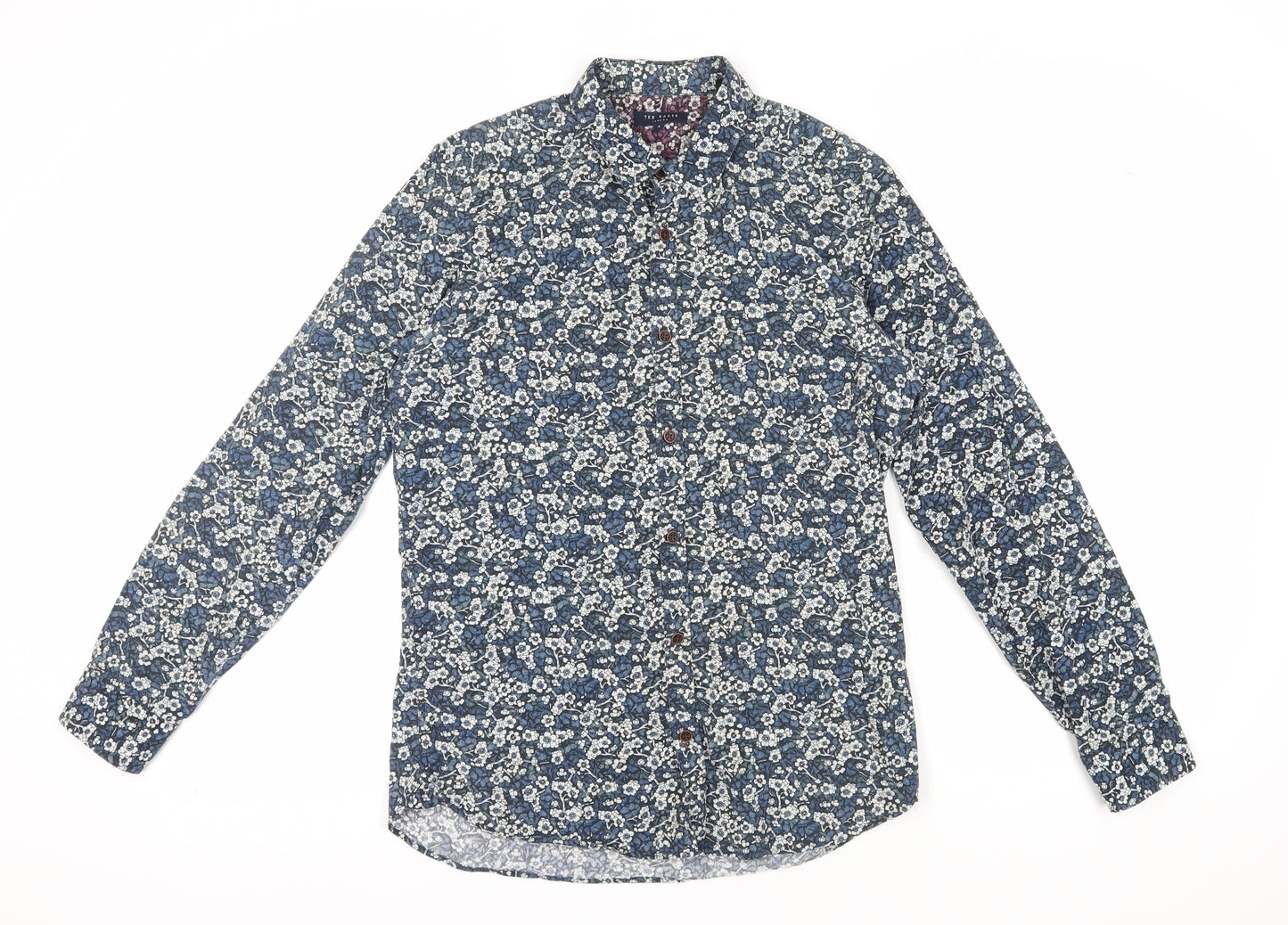 Ted Baker Men's Blue Floral Shirt M New