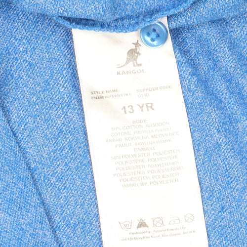 Kangol Boys' Blue Polo Shirt, 13 Years, Short Sleeve